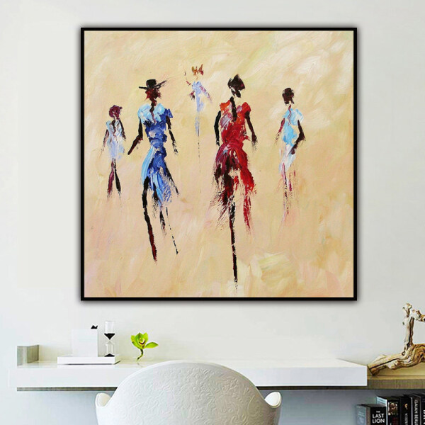 Handmade Wall Decoration A few abstract people Canvas Art Oil Painting decor wall decor