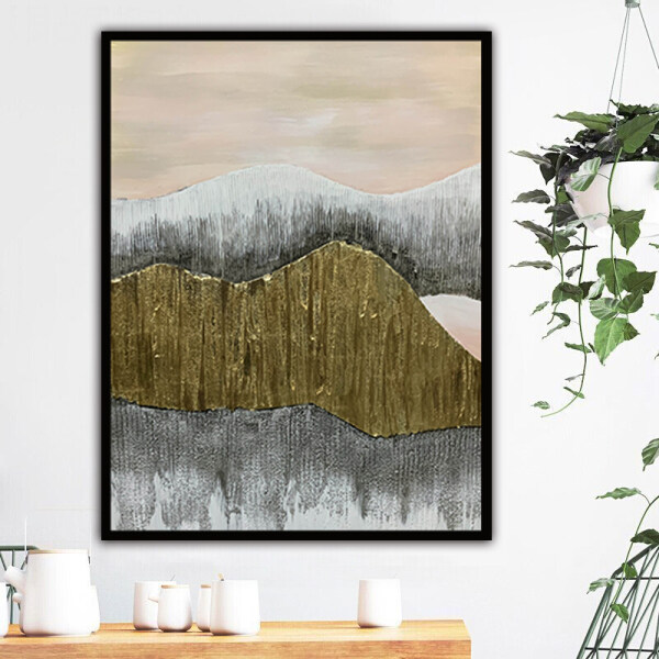 100% Handmade  Texture Oil Painting Abstract mountain range Art Wall Pictures for Living Room Home Office Decoration