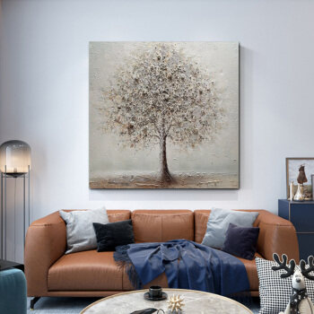 hand oil abstract paintings with description of painting tree with roots modern abstract canvas art home decor accessories