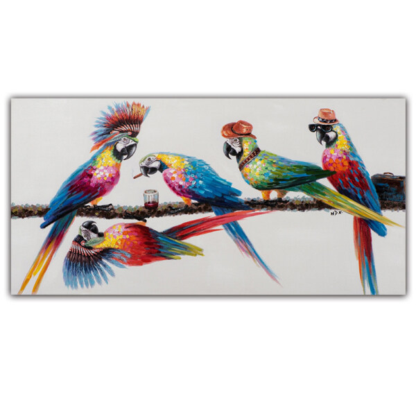 Coloring Unframe Animal Handmade Gift Wall Art Oil Painting bird Acrylic Paint Home Decoration factory directly sale
