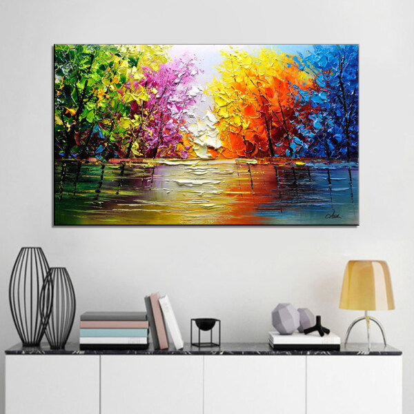 Wholesale Framed Abstract Picture DIY Painting By Numbers Paints On Canvas Handpainted Oil Painting For Living Room Arts