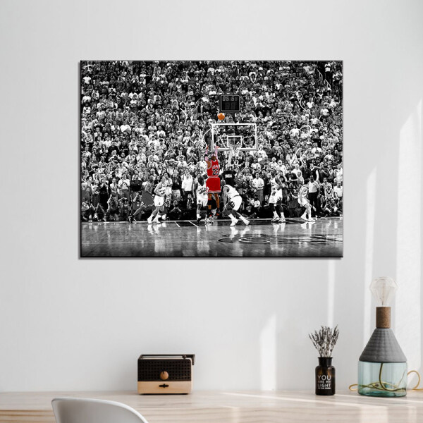 Abstract Art Painting Michael Jordan Poster Fly Dunk Basketball Wall Pictures for Living Room Decoration Bedroom Sport Canvas