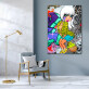 Wholesale customization street graffiti art abstract canvas wall decoration colored printed canvas oil painting