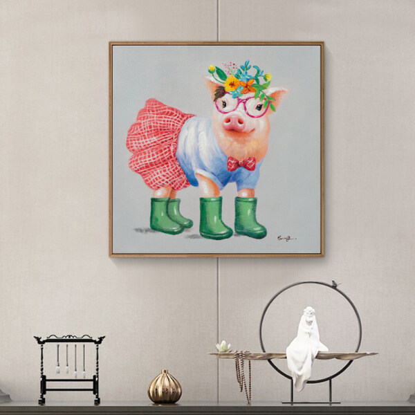 Animal Painting Design Modern Wall Art Handmade Oil Painting Print Pictures For Living Room