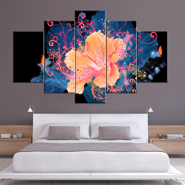 5 Panels MandaraGiclee Canvas Wall Art Canvas Painting Custom Wall Paintings Oil Painting For Living Room Wall Decoration