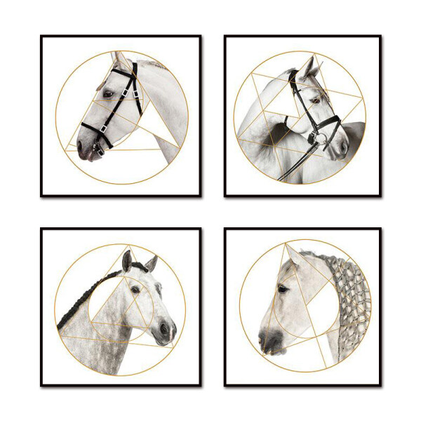 Wholesale Custom Horse Framed Paintings New wall art Canvas Poster for home decor