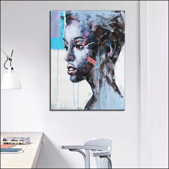 100% Custom African Lady painting canvas wall art abstract canvas oil paintings for home decor