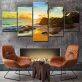 Best sellers hand painted wall art for living room lonely island theme canvas print painting