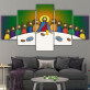 Abstract Frameless Jesus Dinner Abstract Cartoon 5 Canvas Wall Art Combination Painting Home Decoration Oil Painting