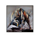 100% Handmade  Texture Oil Painting A struggling cow Abstract Art Wall Pictures