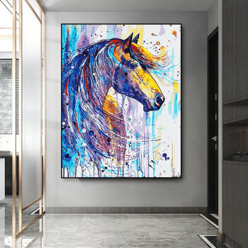 OEM ODM Factory creative style diamond painting by numbers, colorful horse animal painting, custom design diamond painting