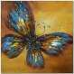 Wholesale Custom Butterfly Animal home accessories Framed Canvas Painting  handmade Oil Painting  for home decor