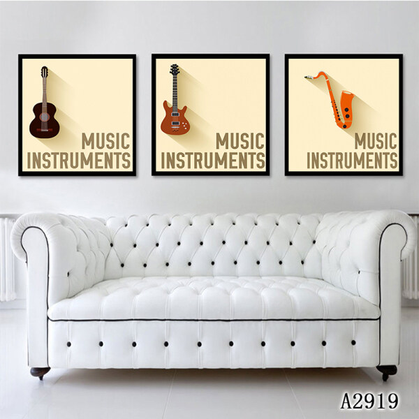 wall decor Modern Musical instrument poster print letter painting canvas Art giclees prints Home Wall Decor nordic home decor