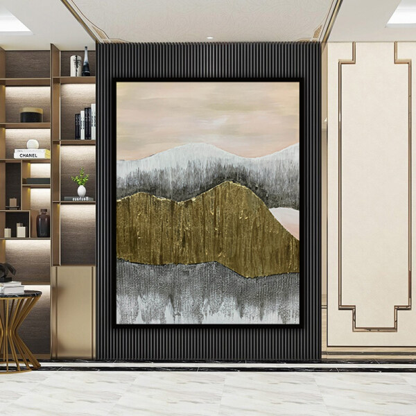 100% Handmade  Texture Oil Painting Abstract mountain range Art Wall Pictures for Living Room Home Office Decoration