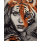 Tiger Girl Face Diy painting by numbers abstract acrylic paint animal colorful  canvas painting coloring by number drawing
