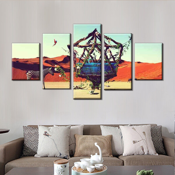 Scenery art oil painting Landscape print desert canvas paintings Animal pictures for living rooms