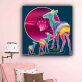 Custom design abstract colorful deer photo picture print original product canvas wall art painting