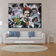 Home Decoration Portrait Abstract Oil Painting Multi Element Cartoon Wall Decoration Spray Painting