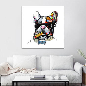 Lovely dog Animal Landscape Oil Painting on Canvas  Art Poster and Print Abstract Art Wall Picture for Living Room Decor