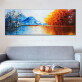 Best selling horizontal version of the world of ice and fire theme handmade oil painting custom handmade oil wall painting