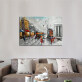 100% Handmade  Texture Oil Painting Character street view Abstract Art Wall Pictures for Living Room Home Office Decoration