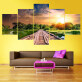 wall decor Wholesale Canvas Printing Supplies Modern Flower Stretched 5 Piece Canvas Art for Home kids decor