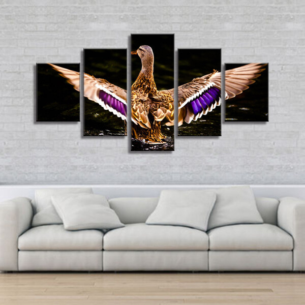 5 panels duck  Beacon Canvas Wall Art Canvas Painting Custom Wall Paintings Art Work Painting  Living Room Wall Decoration