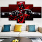 Spiderman five pair combination set HD canvas painting home decoration painting