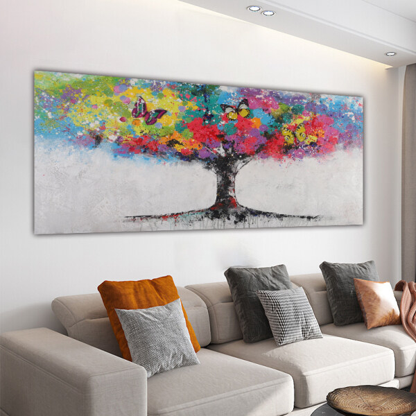 New Chinese pure hand-painted oil painting modern home decoration oil painting