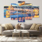 Modern Canvas Painting 5 Pieces Modular Landscape  Posters Canvas Printings Wall Pictures For Living Room Decor