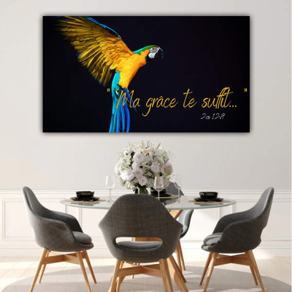 Parrot wings HD spray painting living room sofa background wall strokes without frame