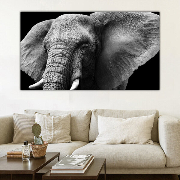 Nordic animal elephant decorative painting modern simple living room sofa background wall bedroom home stay bedside hanging painting