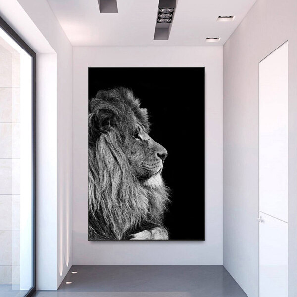 Wild Lion Letter Motivational Quote Art Animals Posters and Prints inspirational canvas art