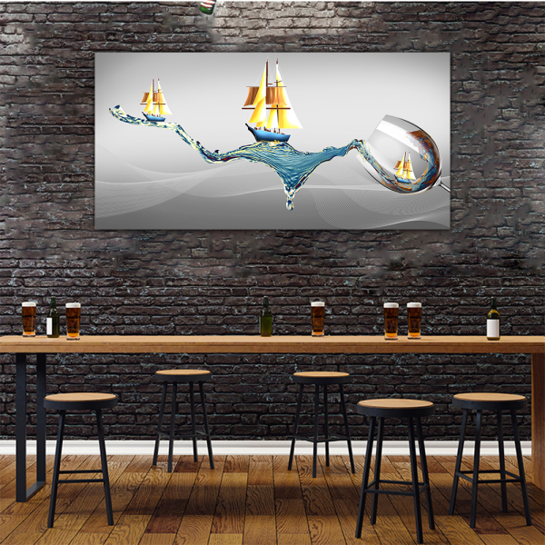 Nordic style living room decorative painting background wall hanging painting modern simple dining room sofa mural painting core