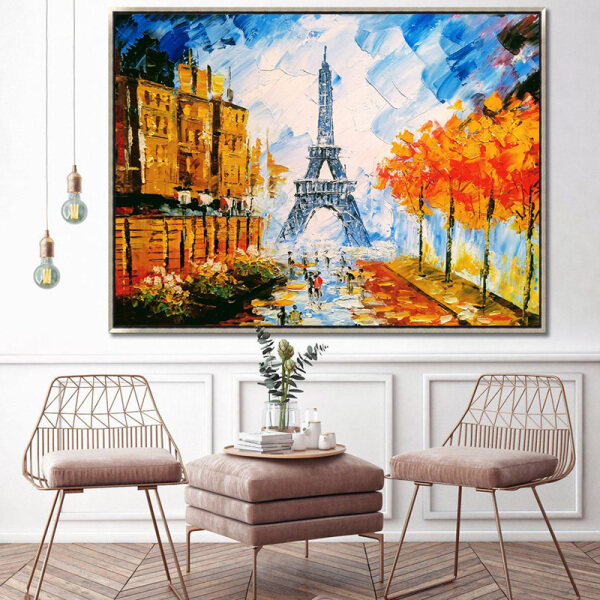 Nordic simple sofa background wall decorative painting modern retro literature and art porch hanging painting living room landscape painting