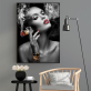 Sofa background wall decoration painting Nordic restaurant bedroom bedside hanging painting modern beauty mural