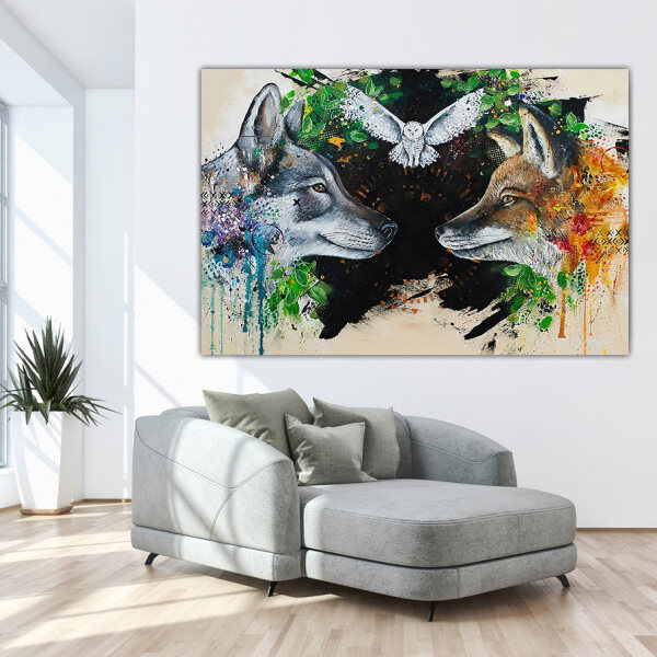 New Chinese decorative painting living room sofa background wall porch hanging painting Office Restaurant Chinese style mural