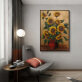Post modern living room bedroom porch Abstract hanging painting hand-painted simple three-dimensional living room decorative oil painting