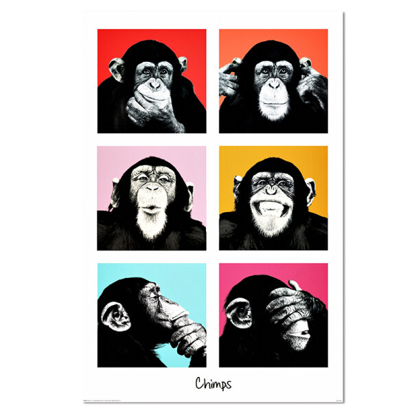 Orangutan combination picture HD printed canvas painting home decoration painting frameless painting