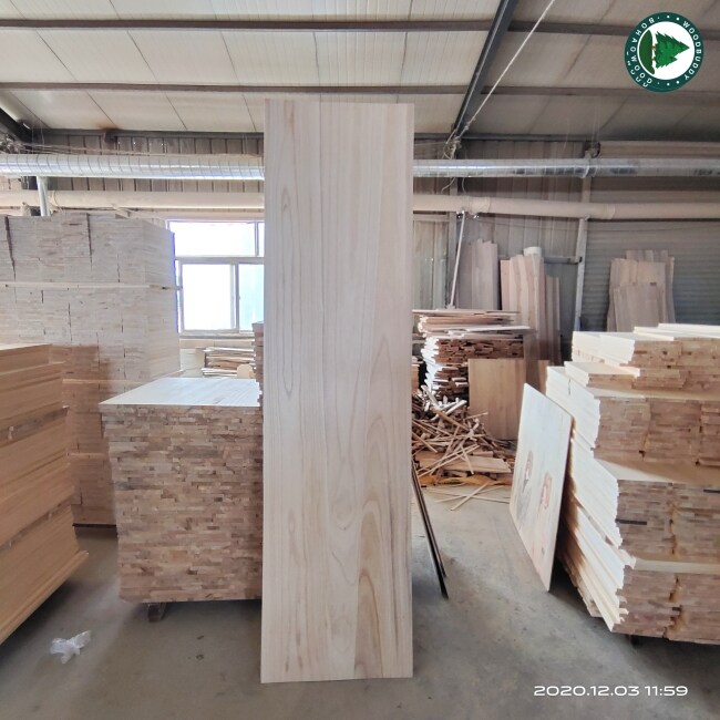 Solid Shandong Paulownia Wood Board Rustic Wood Paulownia Planks for Drawer Surfboard Breakingboard