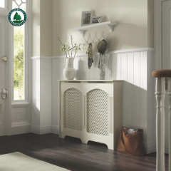 Radiator Cover Heating Cabinet White Painting MDF Adjustable Size