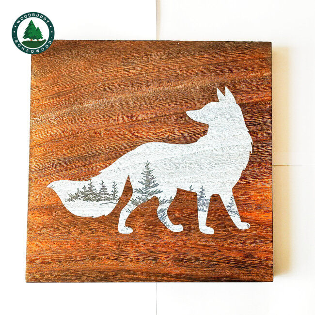 Wooden Cabin Decor with Bear, Deer and Moose - Woodland Themed Rustic Wall Decoration for Log Cabin, Hunting or Mountain Lodge