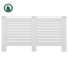 Heating Protection Fence, Home Heating Fence, Anti-Scald Modern Radiator Cover Cabinet Top Shelving Home Office Radiator Cabinet MDF White 112x19x81.5 cm