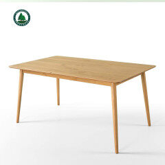 Mid-Century Dining Table 47 inch, Solid Wood Kitchen Table Computer Desk for Kichen Dining Office, Natural