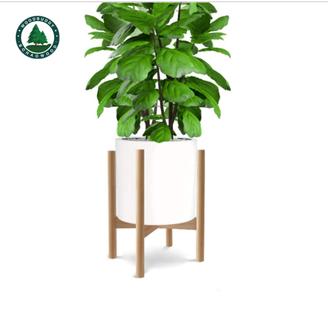 Super Simple Style Adjustable Bamboo Wood Plant Stand