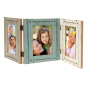 Hand Painted Rustic Three Picture Frame: Holds Three 4x6 Photos