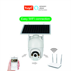 SURWAY Wireless Battery Solar Powered Outdoor 1080P Pan Tilt WiFi Security Camera PIR Motion Recording Two-Way Audio IP65 Weatherproof Night Vision Built-in SD