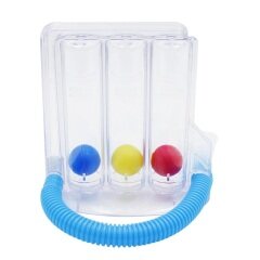 Medical three-ball type medical stimulating deep breathing exercise device spirometer