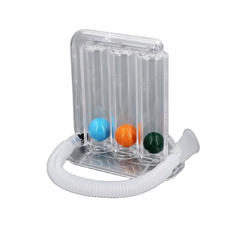 Medical three-ball type medical stimulating deep breathing exercise device spirometer