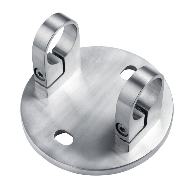 304 Stainless Steel Round Tube Button Type Glass Adapter Balcony Handrail Support for handrails